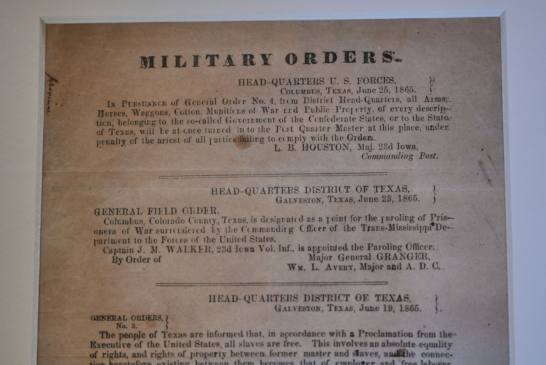 Juneteenth Historical Document